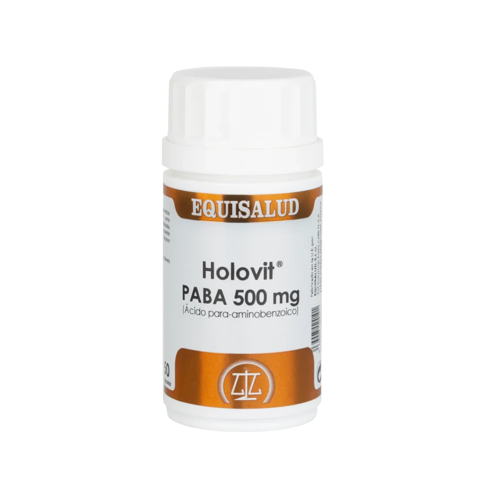 Holovit PABA bote de 50 cápsulas de la línea Holovit, producto de Laboratorios Equisalud