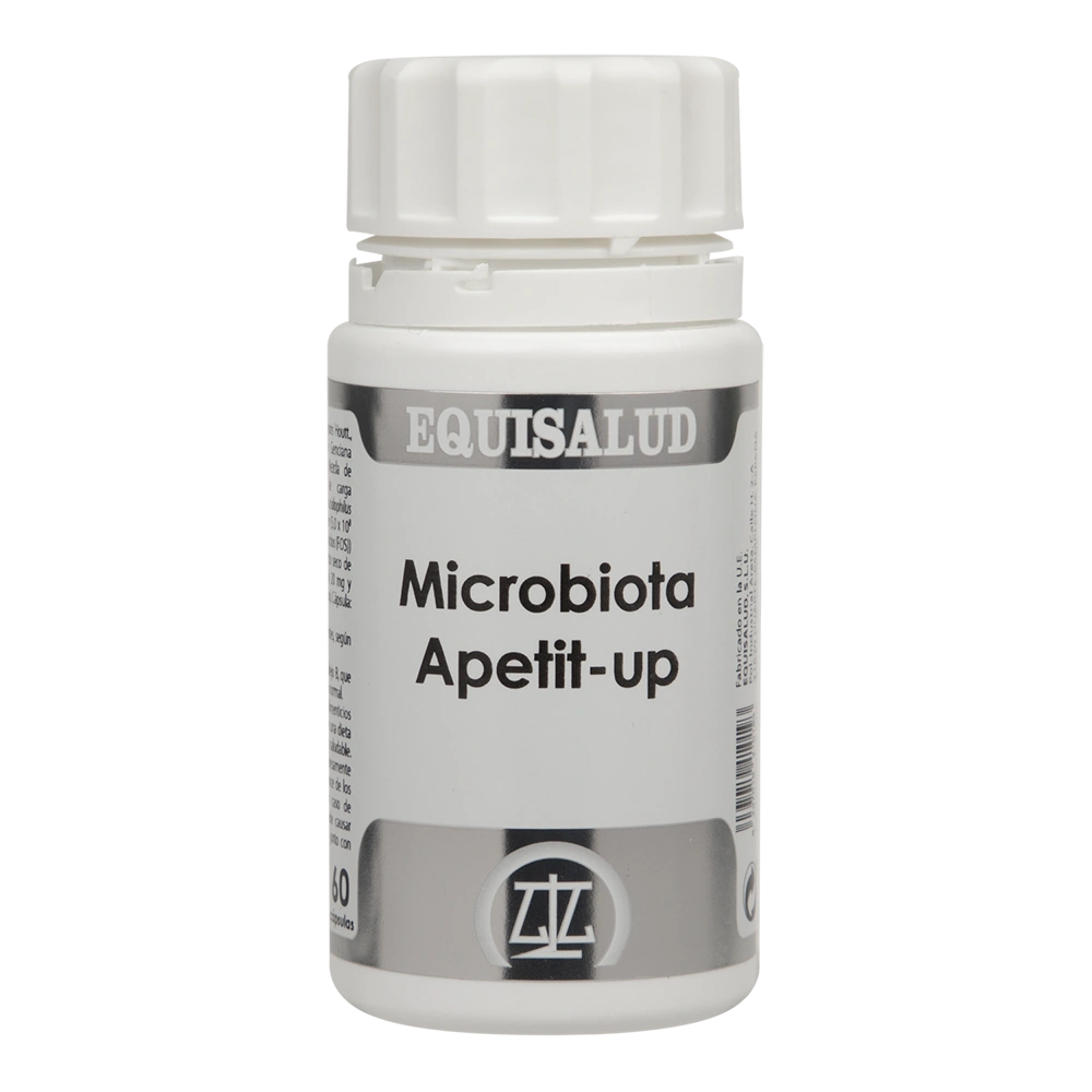 Microbiota Apetit-up bote de 60 cápsulas de la línea Microbiota, producto de Laboratorios Equisalud