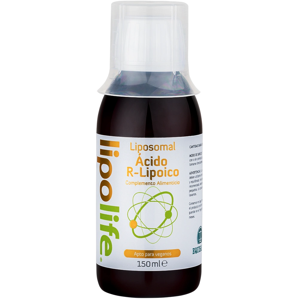 Lipolife Liposomal Acido R-Lipoico envase de 150 mililitros de la línea Lipolife, producto de Laboratorios Equisalud